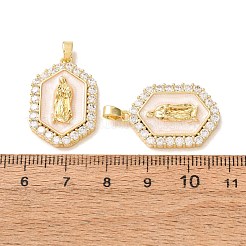 Pendentifs en laiton zircon cubique transparent&nbsp;CU-CBA9AB3-36G