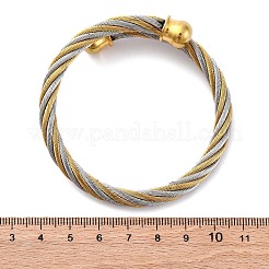 Bracelets joncs torques en acier inoxydable 304 pour femmes&nbsp;BJEW-P310-10GP