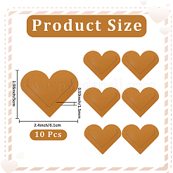 10 pz protezioni angolari a forma di cuore in pelle PU&nbsp;AJEW-CL0001-17A