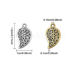 40 pièces 2 couleurs pendentifs en alliage de style tibétain&nbsp;TIBEP-YW0002-11