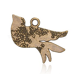 Pendentifs d'oiseaux en alliage de style tibétain&nbsp;TIBE-A006-004AB