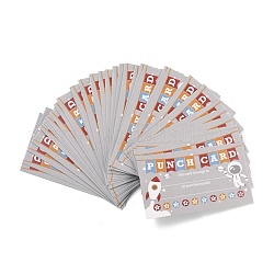 Tarjeta de incentivo de recompensa de papel rectangular, tarjetas perforadas para estudiantes, patrón de tema espacial, 90x50x0.3mm