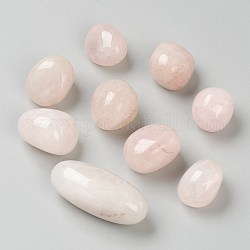 Perlas naturales de cuarzo rosa, piedras curativas, para la terapia de meditación de equilibrio energético, sin agujero / sin perforar, piedra caída, gemas de relleno de jarrones, oval, 18~41x16~17x16~17mm
