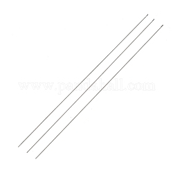Perlennadeln aus Stahl mit Haken für Perlenspinner, gebogene Nadeln für Perlenschmuck, Edelstahl Farbe, 18x0.04 cm