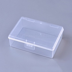 プラスチックビーズ収納ケース  長方形  透明  9.5x6.5x3.2cm