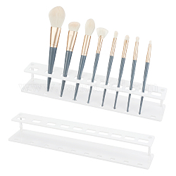 Acryl-Make-up-Pinsel-Organizer-Ausstellungsständer, mit Eisen-Befund, Rechteck, weiß, 32x5.6x4.42 cm