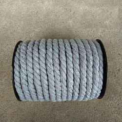 3-слойный хлопковый шнур макраме, витая хлопковая веревка, для настенного крепления, вешалки для растений, поделки и свадебные украшения, светло-серый, 12 мм, около 21.87~24.05 ярда (20~22 м) / рулон