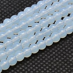 Rondes perles opalite brins, AA grade, blanc, 10mm, Trou: 1mm, Environ 33 pcs/chapelet, 12 pouce