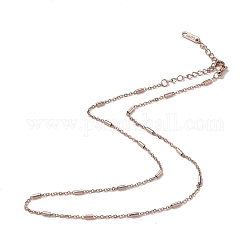 Ионное покрытие (ip) 304 ожерелье из нержавеющей стали с цепочкой из звеньев для мужчин и женщин, розовое золото , 15.98 дюйм (40.6 см)