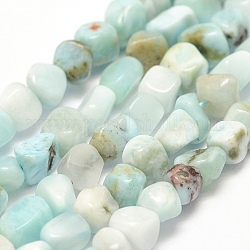 Chapelets de perles en larimar naturel, pépites, 3~5x4~5mm, Trou: 0.5mm, 15.7 pouce (40 cm)