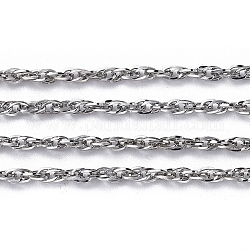 304 Stainless Steel Rope Chains, with Spool, Soldered, Stainless Steel Color, 1.8mm, about 32.8 Feet(10m)/roll