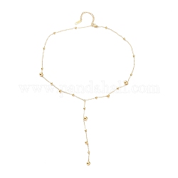 304 подвесные из нержавеющей стали ожерелья, с кабельными цепями, круглый шар, золотые, 16.14 дюйм (41 см)