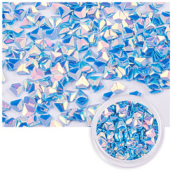 Glitter scintillante per unghie, paillettes manicure, unghie scintillanti fai-da-te, forma diamante, blu fiordaliso, 3.5x3.5x0.7mm, 1 g / scatola