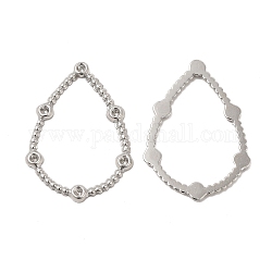 304 Stainless Steel Linking Ring Rhinestone Settings, Teardrop, Stainless Steel Color, Fit for 1.6mm Rhinestone, 27.5x20x1mm, 