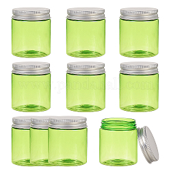 Benecreat 10 Packung 80ml hellgrüner Haustier-Kunststoff nachfüllbare Cremedose leere Kosmetikbehälter Fläschchen mit Schraubdeckel für die Küche, Kosmetika, Lotion, Körperpflegeprodukte