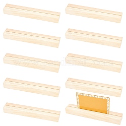 Telaio in legno di pino, titolari di carta di nome, per la visualizzazione di cartoline, rettangolo, Burlywood, 25.5x149.5x16mm, tacca: 1.5 mm