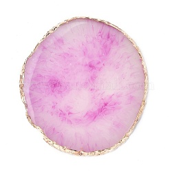 (Defective Closeout Sale: Edge Oxidation), Resin Imitation Agate Color Palette, Makeup Cosmetic Nail Art Tool, Flat Round, Orchid, 10.2x9.15x0.65cm