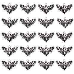 DICOSMETIC 80Pcs Tibetan Style Alloy Pendants, Cadmium Free & Lead Free, Butterfly Charms, Antique Silver, 13.5x20x2mm, Hole: 1.8mm