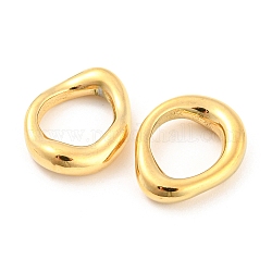 304 Edelstahl verbindet Ringe, unregelmäßig oval, echtes 18k vergoldet, 17x13x4 mm, Innendurchmesser: 10x8.5 mm