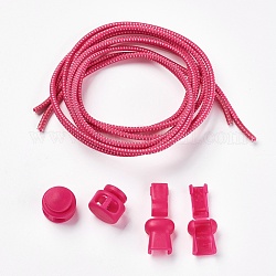 Сделай сам эластичный замок шнурка, бледно-фиолетовый красный, 3 мм, 1 м / прядь