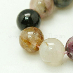 Natürlichen Turmalin Perlen Stränge, Runde, 8 mm, Bohrung: 1 mm, 24 Stk. / Strang, 7.5 Zoll
