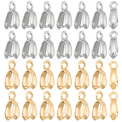 Benecreat 40 pz 2 fermaglio per cauzione con clip placcata in oro reale stile [2], connettori con chiusura pendente in ottone per il progetto di creazione di gioielli fai da te per la festa della mamma