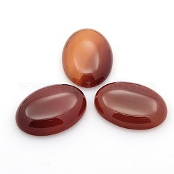 Natural Gemstone Cabochons, Oval, Red Agate, 25x18x5~7mm