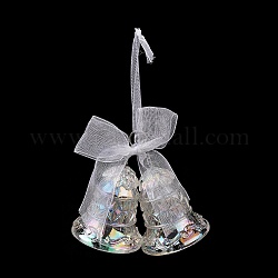 Christmas Transparent Acrylic Big Pendant Decorations, for Christmas Tree Hanging Oranments, Bell, 145mm
