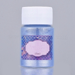 Perlglanzpigment Perlmuttpulver, für UV-Harz, Epoxidharz & Nail Art Craft Schmuckherstellung, Kornblumenblau, Flasche: 29x50mm, ca. 6~7 g / Flasche