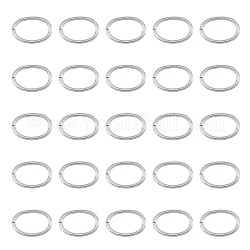 Unicraftale 304 Stainless Steel Jump Rings, Open Jump Rings, Oval, Stainless Steel Color, 13x9x1.2mm, 16 Gauge, Inner Diameter: 10.5x6.5mm