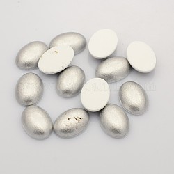 Oval Acryl Cabochons, Silber, 18x13x4.9~5 mm