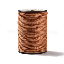 Ficelle ronde en fil de polyester ciré, cordon micro macramé, cordon torsadé, pour la couture de cuir, Pérou, 0.8mm, environ 54.68 yards (50 m)/rouleau