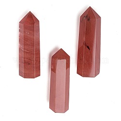 Decorazione del display delle bacchette di vetro, per la decorazione domestica, prisma esagonale, indian rosso, 51~65x16~18x15~20mm