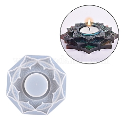 Diy Kerzenhalterformen aus Silikon, Gießformen aus Harz, Lotus, Blume, 106x106x23 mm, Kerzenschale: 40mm