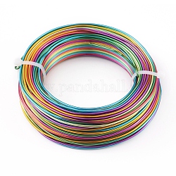 6 segmento de alambre artesanal de aluminio de colores., para hacer bisutería artesanal, colorido, 15 calibre, 1.5mm, aproximadamente 180.44 pie (55 m) / rollo