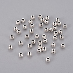 Tibetan Silver Spacer Beads, Barrel, Lead Free & Cadmium Free, Antique Silver, about 5mm in diameter, 4mm thick, hole: 2mm