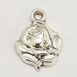 Tibetan Style Alloy Pendants, Lead Free and Cadmium Free, Antique Silver, 20mm long, 14mm wide, 3.5mm thick, hole: 2mm