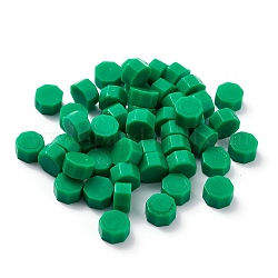 Siegellackpartikel, für Retro Siegelstempel, Achteck, Meergrün, 0.85x0.85x0.5cm über 1550pcs/500g