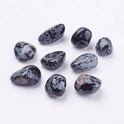 Naturschneeflocke Obsidian Perlen, Heilsteine, zur energieausgleichenden Meditationstherapie, getrommelt Stein, kein Loch / ungekratzt, Nuggets, 16~33x16~25x10~20 mm