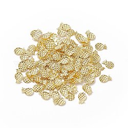 (vendita al dettaglio difettosa: ossidazione) cabochon in lega, la resina epossidica fornisce accessori per il riempimento, Per la produzione di gioielli in resina, ananas oblato, oro, 5.5x4x0.8mm