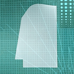 Plantilla de plantilla de marco de bolso de plástico esmerilado en forma de M, Para diy, marco de cierre de metal, herramienta para bolso, blanco, 26 cm
