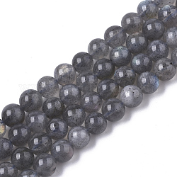 Chapelets de perles en labradorite naturelle , ronde, 6~7mm, Trou: 0.7mm, Environ 62 pcs/chapelet, 15.12 pouce (38.4 cm)