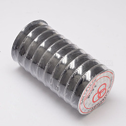 Chaîne de cristal élastique plat, fil de perles élastique, pour la fabrication de bracelets élastiques, noir, 0.8mm, environ 10.93 yards (10 m)/rouleau