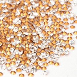 バックダイヤモンドガラスはラインストーンを指摘メッキ  模造チェコラインストーン  クリスタル  1.7~1.8mm  約1440個/袋