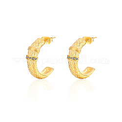 304 серьги-гвоздики из нержавеющей стали со стразами в форме арки, серьги-кольца, золотые, 18x6 мм