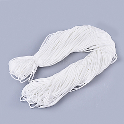 Round Polyester & Spandex Elastic Band for Mouth Cover Ear Loop, Mouth Cover Elastic Cord, DIY Disposable Mouth Cover Material, White, 2.5~3mm, about 459.31~524.93 yards(420~480m)/500g