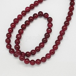 Jelly Style Round Spray Painted Glass Beads Strands, Brown, 10mm, Hole: 1mm, about 82pcs/strand