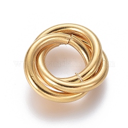 304 Edelstahl verbindet Ringe, verriegelungsring, für bildende Halskette, golden, 18.5x15x3 mm, Ring: 13.5x2 mm, Innendurchmesser: 9.5mm
