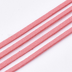 Faux Suede Cord, Faux Suede Lace, Light Coral, 2.5~2.8x1.5mm, about 1.09 yards(1m)/strand