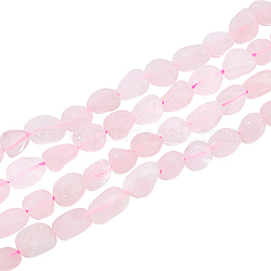 Nbeads alrededor de 72~84 pieza de cuentas de piedras preciosas ovaladas facetadas, Cuentas de cuarzo rosa natural de 8~15x8~10mm, cuentas de piedra natural, cuentas sueltas sin teñir para collar, pulsera, fabricación de joyas, agujero: 1 mm